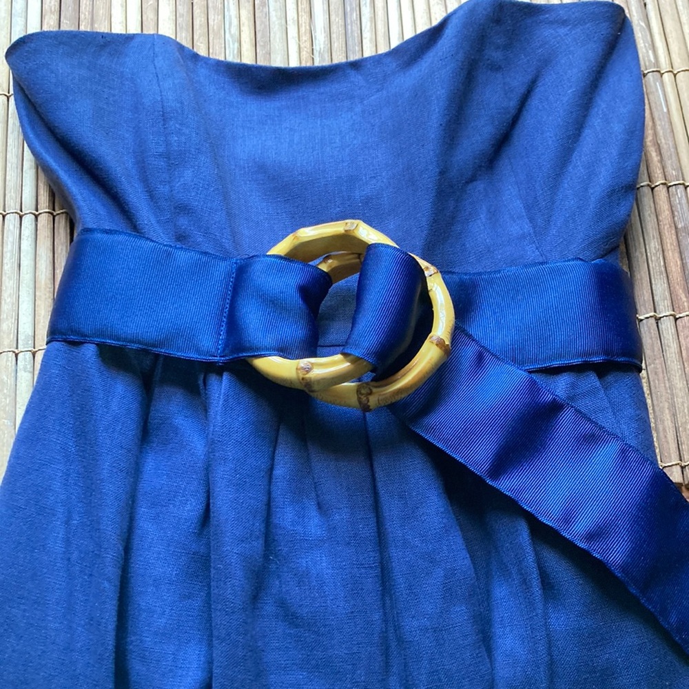 Strapless Linen Dress